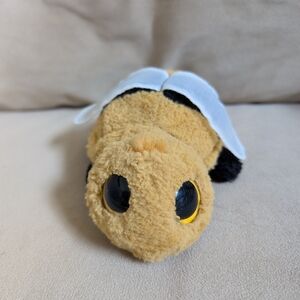 Plush Bee Toy for Small Pets - Tan and Black